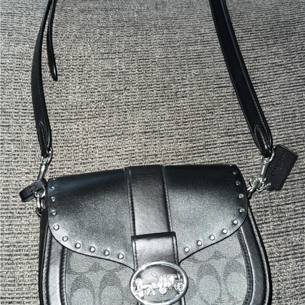 Coach Black Leather Crossbody Bag